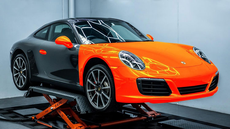 Porsche-Orange-Wrap